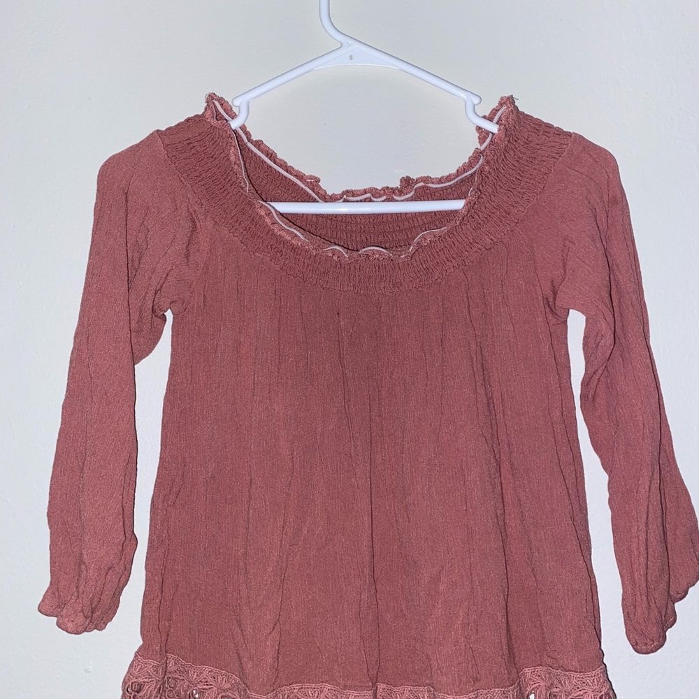 Rue21 Dusty Rose Smocked Blouse